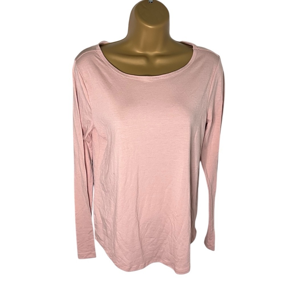Mudd Long Sleeve Tee Muted Light Pink Small